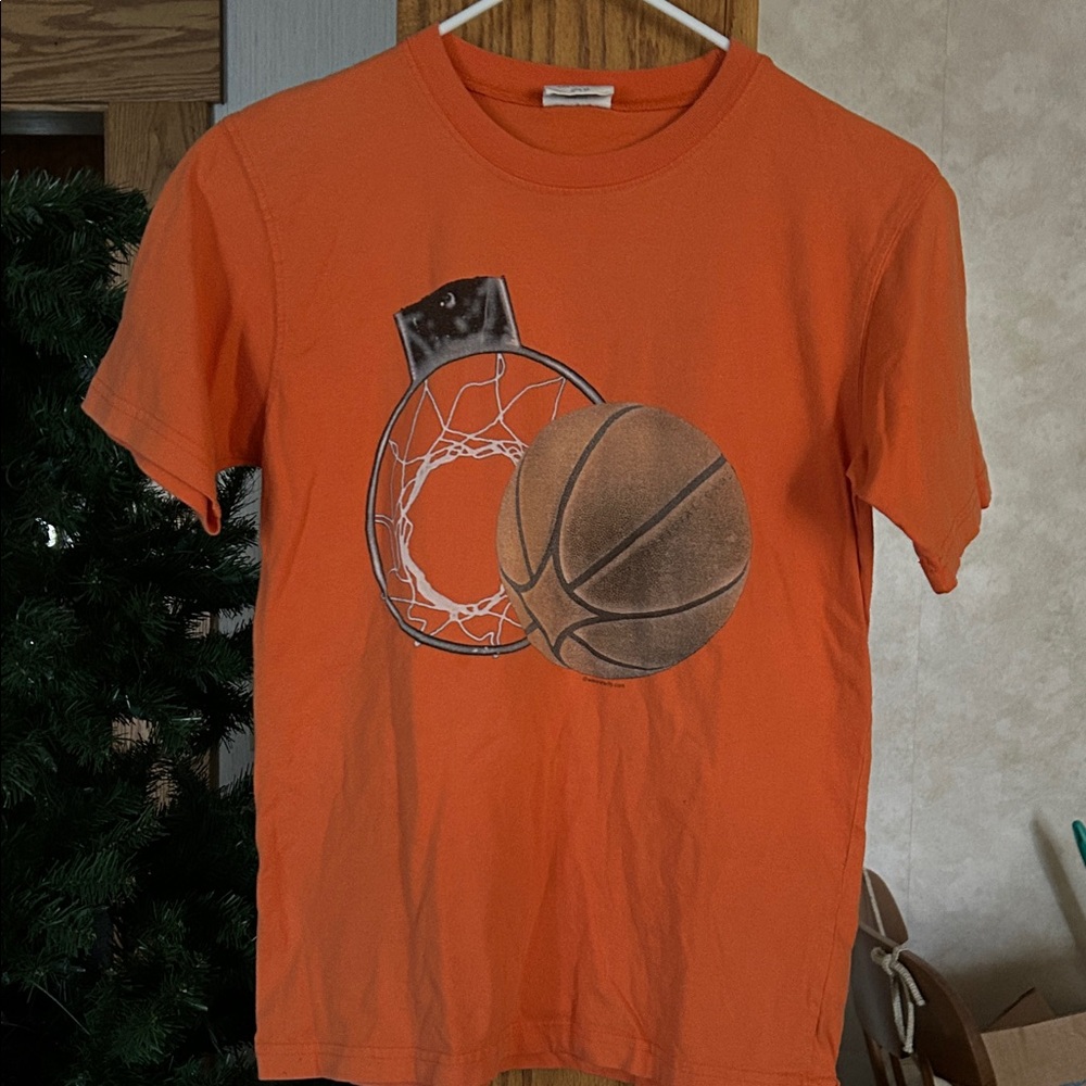 Orange Basketball Graphic T-Shirt